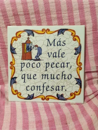 Azulejo con refrán