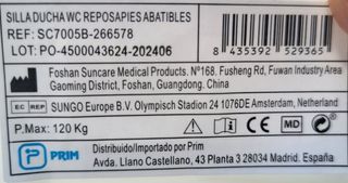 Silla Ducha/WC con Ruedas y Reposapiés