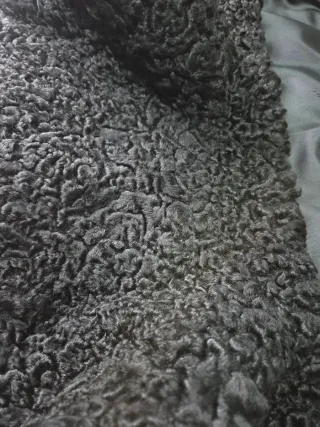 Cazadora Astracán y Cuero Negra