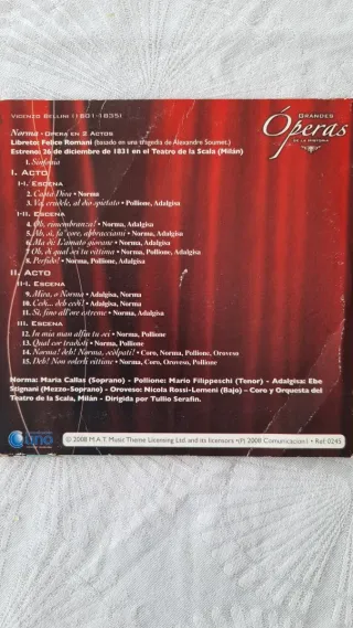 5 CDs Óperas Bizet, Verdi, Bellini y Tchaikovsky