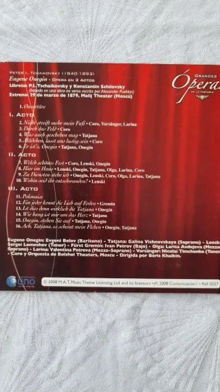 5 CDs Óperas Bizet, Verdi, Bellini y Tchaikovsky