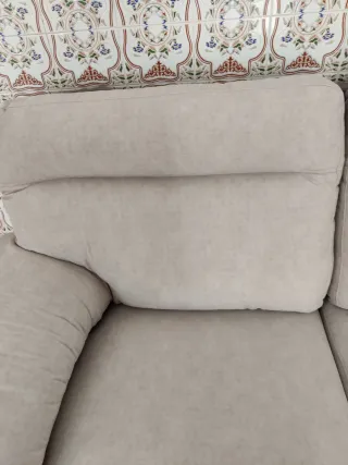 Sofá 3 plazas beige/grisáceo