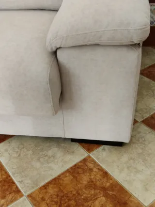 Sofá 3 plazas beige/grisáceo