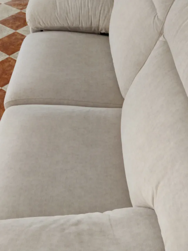 Sofá 3 plazas beige/grisáceo