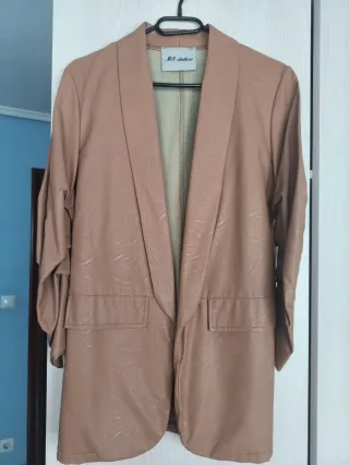 Chaqueta polipiel Tostado Talla M.