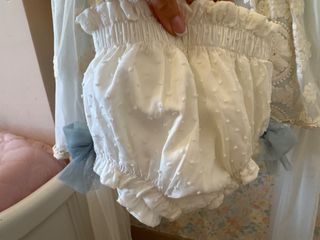 Vestido ceremonia niña 24 meses. Azul de colibrí