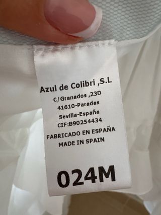 Vestido ceremonia niña 24 meses. Azul de colibrí