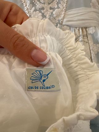 Vestido ceremonia niña 24 meses. Azul de colibrí