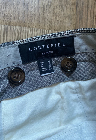 Pantalón de cuadros Cortefiel gris