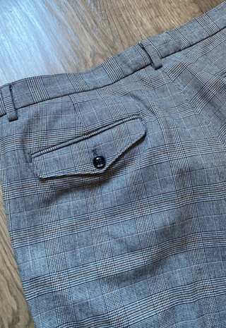 Pantalón de cuadros Cortefiel gris