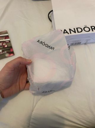 Pulsera Pandora Plata Ley + Charm