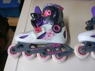 Patines Oxelo Morado y Blanco Talla 32-35
