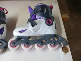 Patines Oxelo Morado y Blanco Talla 32-35