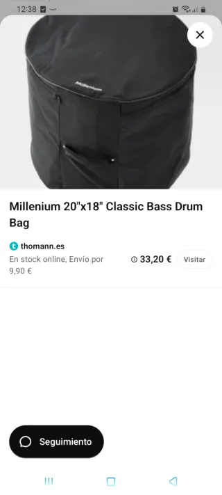 Bolsa de transporte para bombo de 20"