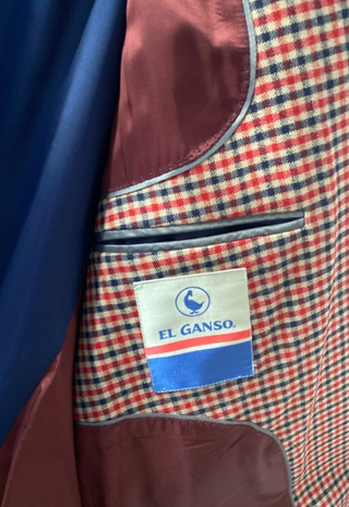 Americana El Ganso cuadros rojo y azul