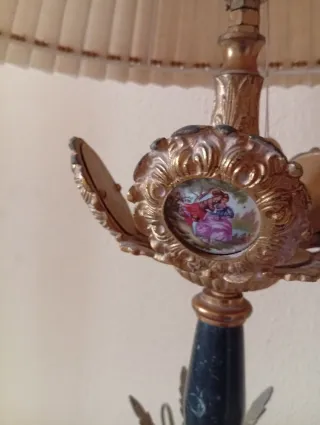 Lámpara de pie vintage mármol y metal