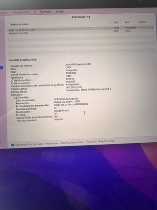 MacBook Pro 15 2016 500GB SSD Radeon 460