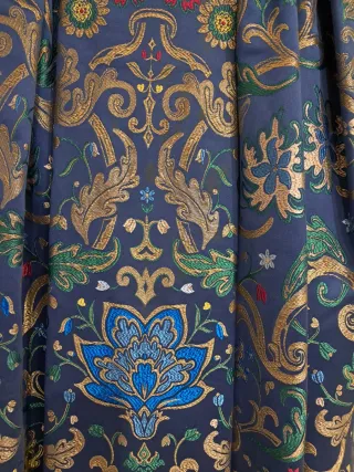 Traje de Fallera Adulta Azul y Dorado