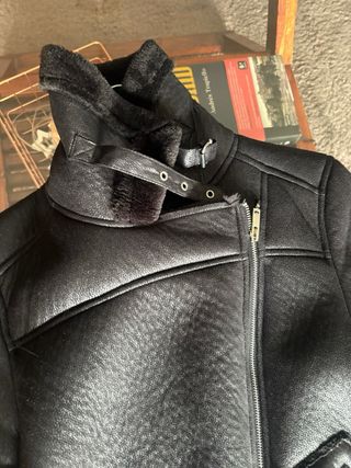 Abrigo Biker Doble Faz Negro