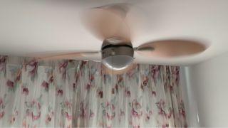 Ventilador DC 4 aspas madera con luz