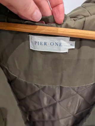 Abrigo tipo Parka de hombre, verde, Talla XL