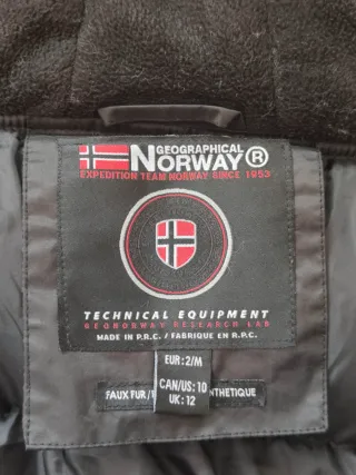 Abrigo Geographical Norway Negro