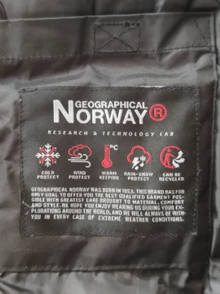 Abrigo Geographical Norway Negro