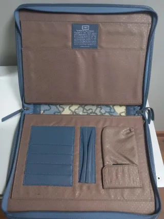 Portadocumentos Tous Beige y Azul