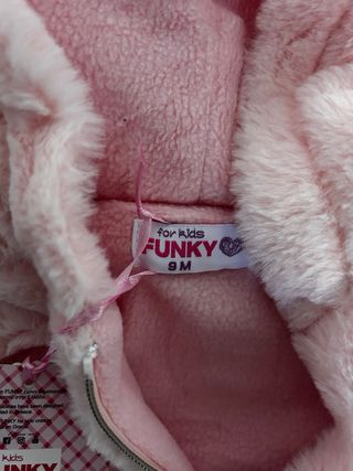 Chaqueta bebé peluche rosa