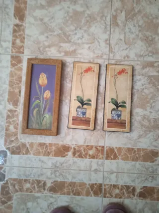 Set de 3 cuadros decorativos