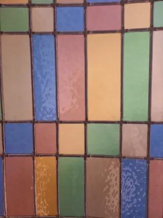 Puerta de vidrio emplomado