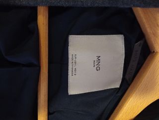 Abrigo Mango Gris Hombre