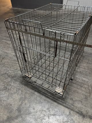 Jaula metálica plegable perro/gato pequeño/mediano