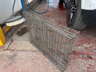 Jaula metálica plegable perro/gato pequeño/mediano