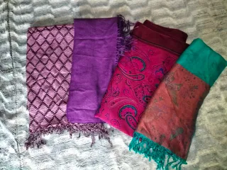 Pañuelos Pashmina Morado y Rosa
