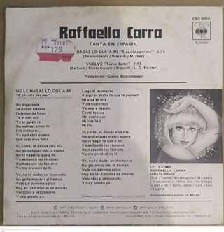 RAFFAELLA CARRA - LOTE 2 Singles (Ver fotos)