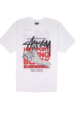 Camiseta Stussy x Virgil Abloh World Tour Blanca