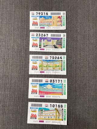 Cupones ONCE 2001 Plazas de España