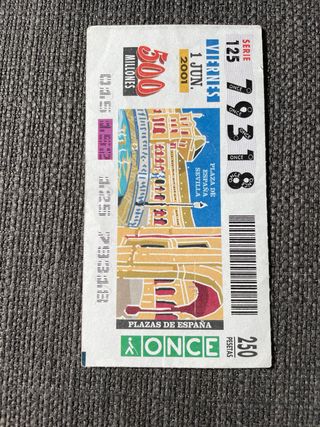 Cupones ONCE 2001 Plazas de España