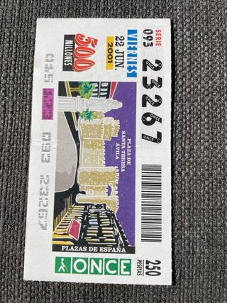 Cupones ONCE 2001 Plazas de España