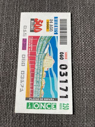 Cupones ONCE 2001 Plazas de España