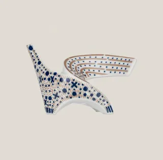 Figura Paloma Cerámica Decorada