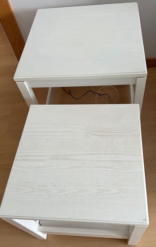Conjunto mesas nido madera pino. IKEA HAVSTA
