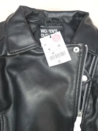 Cazadora Rockera Negra Mujer