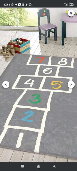 Alfombra de juegos infantil Ikea números rayuela