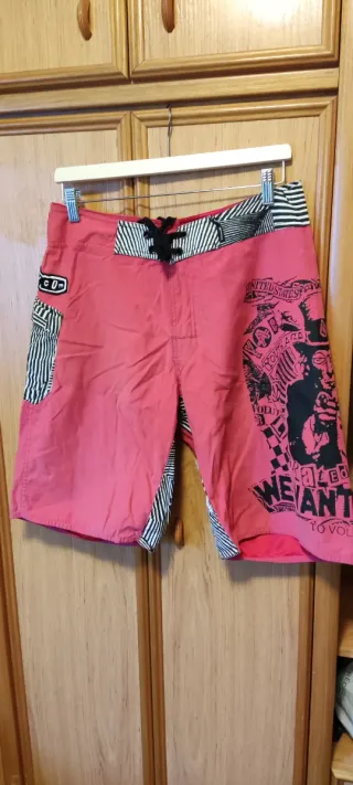 Bañador Volcom Hombre Talla 32 Rojo