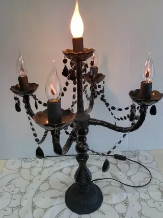Candelabro de 5 brazos negro