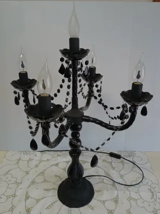 Candelabro de 5 brazos negro