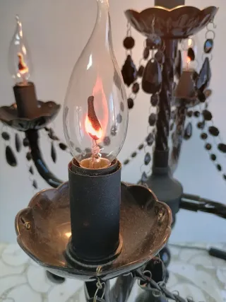 Candelabro de 5 brazos negro