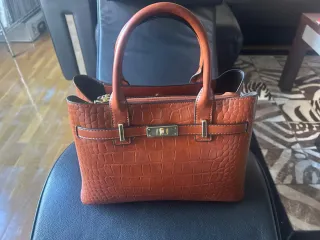 Borsa tipo Birkin Hermès in coccodrillo marrone